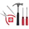 Fleming Supply 6-piece Household Hand Tools, Includes Hammer, Screwdriver Set, Pliers, Home or Office Use 757321RRZ - alternate 2